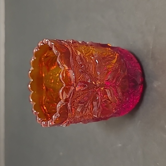 Vintage Marigold Carnival Glass Toothpick Holder - Picture 5 of 16